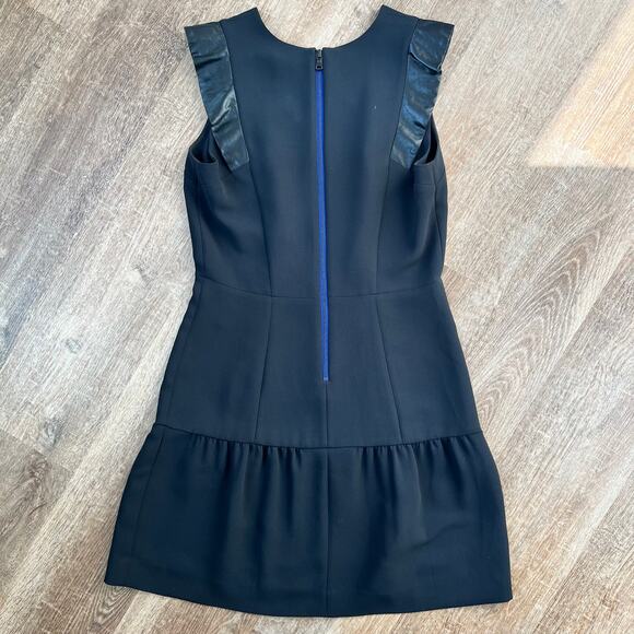 Sandro Black Ruffle Sleeveless Mini Dress Date Night Business - Picture 7 of 8